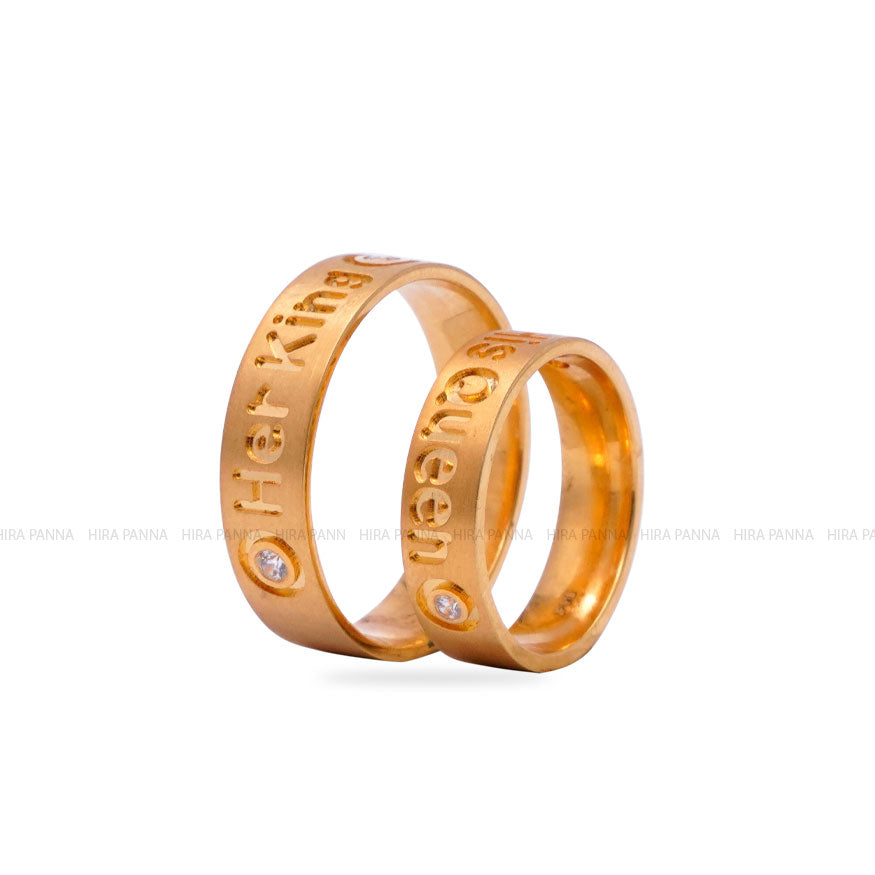 Couple Wedding Band Ring 14K Rose White Yellow Solid Matte Gold Ring E –  FANCYDIAMONDJEWELS